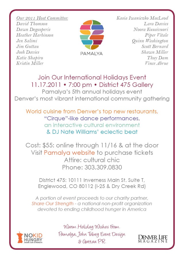 Pamalya International Holiday - invite