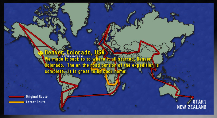 The World By Road Route Map