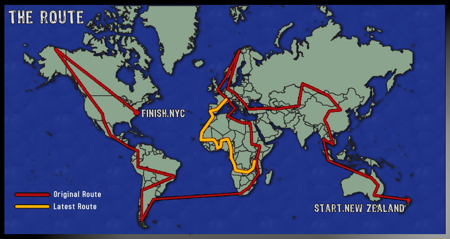 walk around the world route map